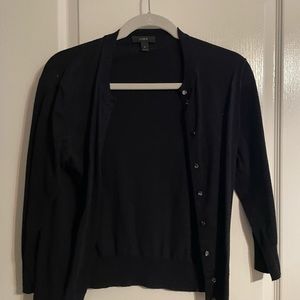 J Crew Black Cardigan